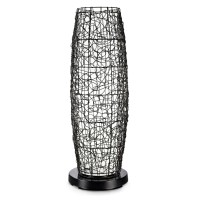 Patio Living Concepts Patioglo Led Floor Lamp Bright White Walnut Random Weave Resin Wicker Cover 68850