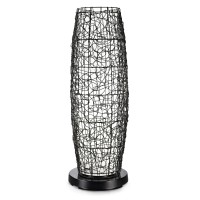 Patio Living Concepts Patioglo Led Floor Lamp Bright White Walnut Random Weave Resin Wicker Cover 68850