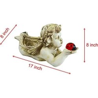 Westcharm Solar Lighted Deliah Cherub Light - Landscape Ornament