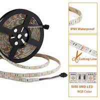 Supernight Led Strip Lights, 16.4Ft 5M Smd 5050 Waterproof 300Leds Rgb Color Changing Flexible Led Light Strip