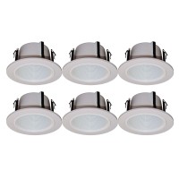 6 Pack-4 Inches Line Voltage Phenolic Stepped Baffle Trim/Trims For Recessed Light-White Replaces Halo 993W