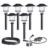 Sterno Home Gl33966Bk Low Voltage Cast Aluminum 03W Path Kit 6Pack Paradise Outdoor 10 Led 120V 6 Lumens 2 Watts Black 6