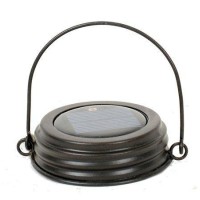 1 X Hanging Solar Lid Light (Rustic Brown)