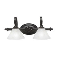 Elegant 2 Light Bath Bar Shown In Dark Granite Finish With 7