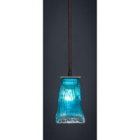 Apollo Stem Mini Pendant With Hang Straight Swivel Shown In Dark Granite Finish With 5