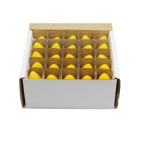 Box Of 25 Light Bulbs - Opaque Yellow, Steady Burning, 7 Watt, C7 -E12 Candelabra Base -Great For Night Lights, Decorative Lights And Christmas Strings