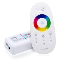 Description Universal Red Green Blue RGB LED WiFi Compatible Controller with hand held RF Touch Color RemoteCan control any12V DC RGB LED productsSynchronization function allows single remote to operate one or multiple controllers Color selection wheel pr