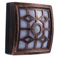 Light It! By Fulcrum, 4-Led Wireless Soft-Glow Motion Sensor Light With Filigree Pattern, Indoor/Outdoor, White