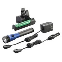 Stinger Led Hl Rechargeable Flashlight With Piggyback Charger, Blue