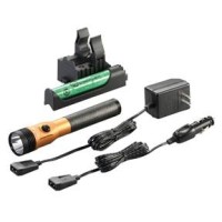 Stinger Led Hl Rechargeable Flashlight With Piggyback Charger, Orange