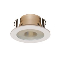 4 Inches Semi-Frosted Lens Shower Trim For Line Voltage Recessed Light/Lighting-White Fit Halo/Juno