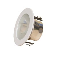 4 Inches Semi-Frosted Lens Shower Trim For Line Voltage Recessed Light/Lighting-White Fit Halo/Juno