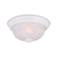 Designers Fountain 1257L-Wh-Al Decorative 3-Light Flush Mount, White Finish With White Alabaster Glass, 15 In