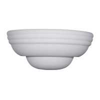 Designers Fountain 12.5 In 1-Light Contemporary Wall Mount Sconce Light With Paintable Ceramic White Shade, 6030-Wh