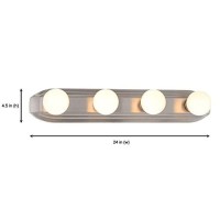 Designers Fountain 6614-Bn Melrose Bathroom Vanity Light Fixture, 4, Brushed Nickel