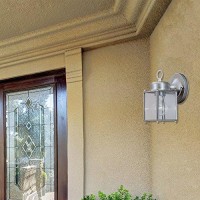 Designers Fountain 1161-Pw Porch Outdoor Wall Lantern Sconce, 8In H, Silver