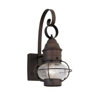 Designers Fountain 1751-Rt Nantucket Outdoor Wall Lantern Sconce, 14.25In H, Rustic