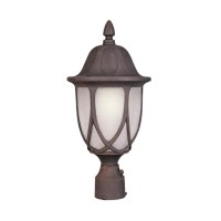 Designers Fountain 2866-Ag Capella 1-Light Outdoor Post Lantern Light, Autumn Gold