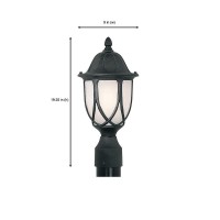 Designers Fountain 2866-Ag Capella 1-Light Outdoor Post Lantern Light, Autumn Gold