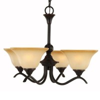 Hardware House Dover Series 4 Light Oil Rubbed Bronze 22 Inch By 16-3/4 Inch Chandelier Ceiling Lighting Fixture : 16-7710