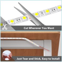 Super Bright Waterproof 12V 300 Smd Led Strip Flexible Light Strip 5050 Cool White 16.4 Foot / 5 Meter With Adhesive Back