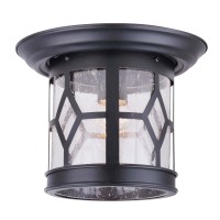 Canarm Iol207Bk Atlanta 1 Light, Black Finish Outdoor Lantern