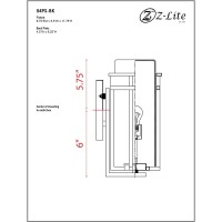 Z-Lite 549S-Bk Outdoor Wall Light With Matte Opal Shade, Aluminum Frame