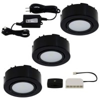 Liteline Ucp-Led3-Bk Led Three-Light Puck Kit, 12V, Black