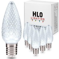 Holiday Lighting Outlet Faceted C9 Christmas Lights Cool White Led Light Bulbs Holiday Decoration Warm Christmas Decor For Indoor & Outdoor Use 3 Smd Leds In Each Light Bulb Set Of 25