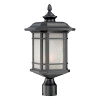 Acclaim 8117Bk Somerset Collection 1-Light Post Mount Outdoor Light Fixture, Matte Black