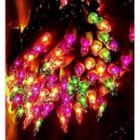 100 Cnt Halloween Multi Color Mini Lights Green Orange Purple