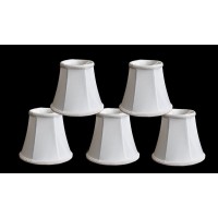 Urbanest Set Of 5 Chandelier Lamp Shades 3X5X45 Bell Clip On Off White