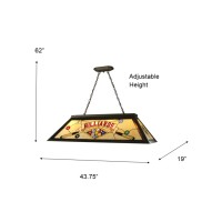 Dale Tiffany Fth10021 Billiards Pool Table Hanging Tiffany Lamp, Antique Bronze