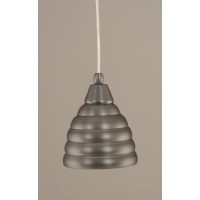 Cord Mini Pendant Shown In Brushed Nickel Finish With 6 Beehive Metal Shades