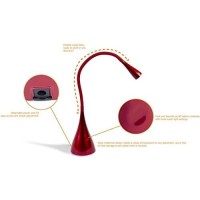 Newhouse Lighting Nhgs-Led-Rd Gooseneck Led Desk Lamp, Usb Charging, Touch Dimming, 45 X 26 X 45, Red