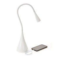 Newhouse Lighting Nhgs-Led-Wh Gooseneck Led Desk Lamp, Usb Charging, Touch Dimming, 45 X 26 X 45, White