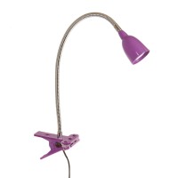 Newhouse Lighting Led Clip On Light/Clamp Lamp/Reading Book Light For Desk, Bed, Office, And Dorm Room, Purple