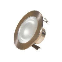 4 Inches Frosted Lens Shower Trim For Low Voltage Recessed Light-(Satin Nickel)- Fit Halo/Juno