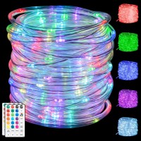 Hahome Led Rope Lights For Outside 300 Led Color Changing Outdoorindoor String Lights With Remote 16 Color Waterproof Led Rop