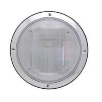 This unit replaces most standard outside scare lights Its patented lens creates a downward light prism allowing the fixture to radiate more light than a standard fixture and focuses the light downward to light the ground more thoroughly The high grade mat