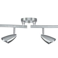 Globe Electric 59062 Grayson 6-Light S-Shape Track Lighting, Brushed Steel, Bulbs Included