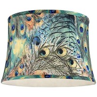 Peacock Print Medium Drum Lamp Shade 14