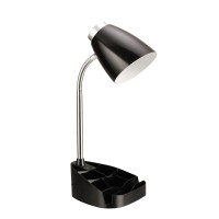 Limelights Ld1002-Blk Gooseneck Organizer Ipad Tablet Stand Book Holder Desk Lamp, Black 65 X 65 X 185