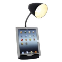 Limelights Ld1002-Blk Gooseneck Organizer Ipad Tablet Stand Book Holder Desk Lamp, Black 65 X 65 X 185