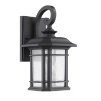 Chloe Lighting Ch22021Bk13Od1 Franklin Transitional 1Light Black Outdoor Wall Sconce 1275 Height Black