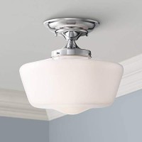 Regency Hill Floating Rustic Farmhouse Ceiling Light Semi Flush-Mount Fixture 12