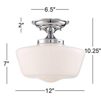 Regency Hill Floating Rustic Farmhouse Ceiling Light Semi Flush-Mount Fixture 12