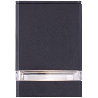 Possini Euro Design Ridgeland Modern Sconce Outdoor Wall Light Fixture Black Rectangular 6 1/4