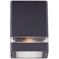 Possini Euro Design Ridgeland Modern Sconce Outdoor Wall Light Fixture Black Rectangular 6 1/4