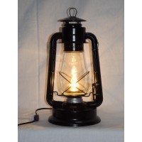 Dietz Blizzard 'Vintage Style' Electric Lantern Table Lamp - Black